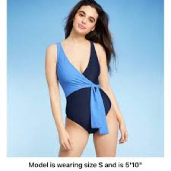 KONA SOL WOMEN'S V-NECK ONE PIECE SWIMSUIT SIZE SMALL NEW - Picture 1 of 6